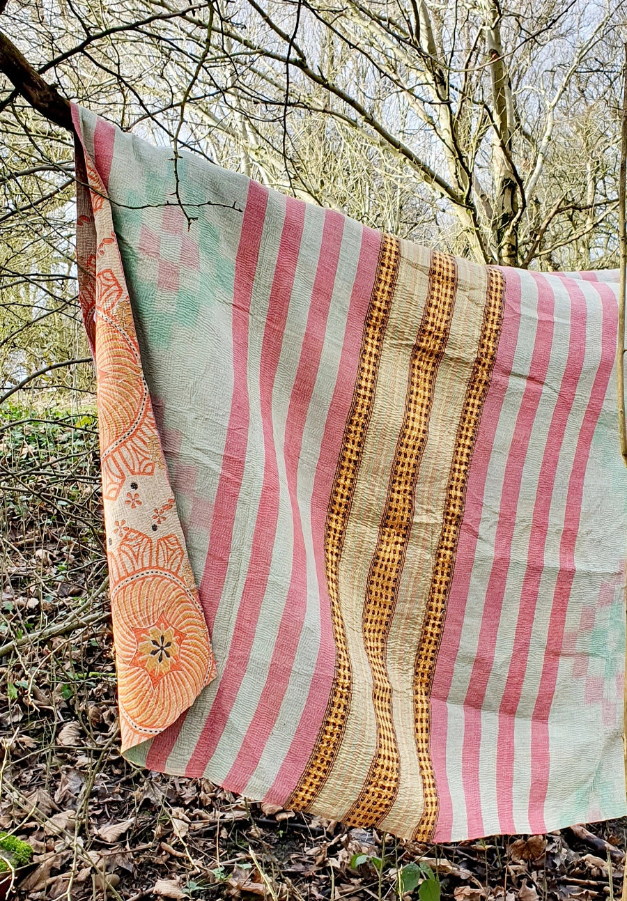 Beautiful Vintage Kantha discount Quilt